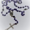 St. Joseph Blue Czech Glass/Multi-Color Glass Rosary