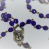 St. Joseph Blue Czech Glass/Multi-Color Glass Rosary - Image 2