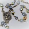 St. Joseph Silver-Gold Czech Glass/Hematite Rosary - Image 2