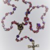 St. Joseph Fire-Polished Purple Czech Glass/Amethyst Rosary