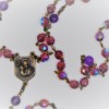 St. Joseph Fire-Polished Purple Czech Glass/Amethyst Rosary - Image 2