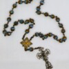 Bronze/Blue Round Czech Glass Jesus Prayer Beads