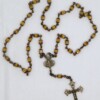 40-Bead Jesus Prayer Ivory-Brown Czech Glass Chotki