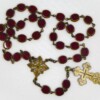 Bronze/Red Oval Czech Glass Jesus Prayer Beads